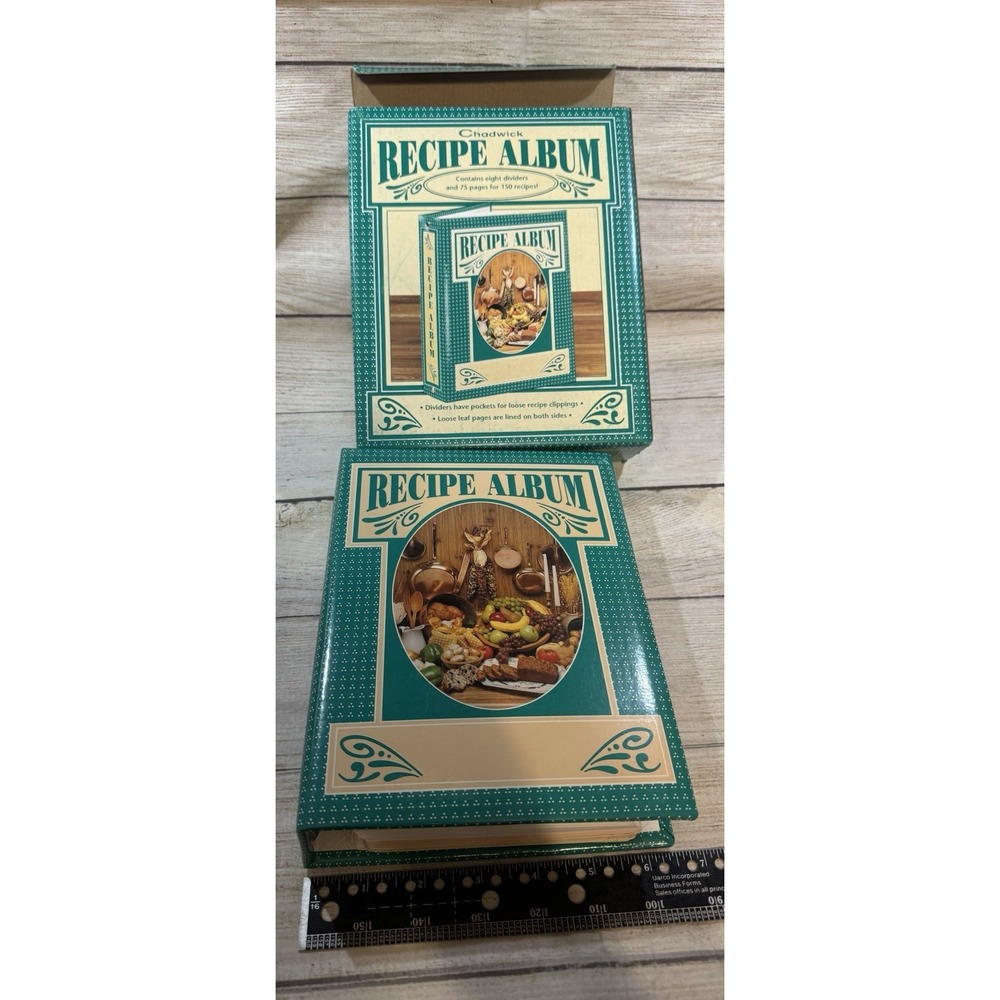 Vtg 1992 Chadwick Recipe Album Binder In Box with Cards Never Used 75 pages TbH9